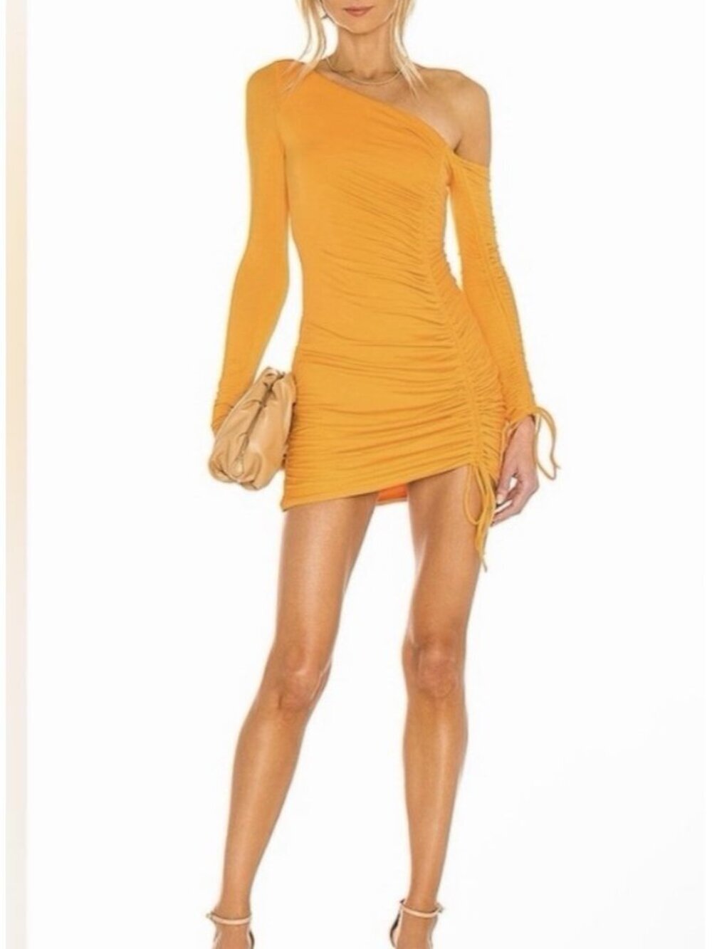 Camila Coelho Women’s Lena Tangerine Orange Knit Mini Dress Size Small